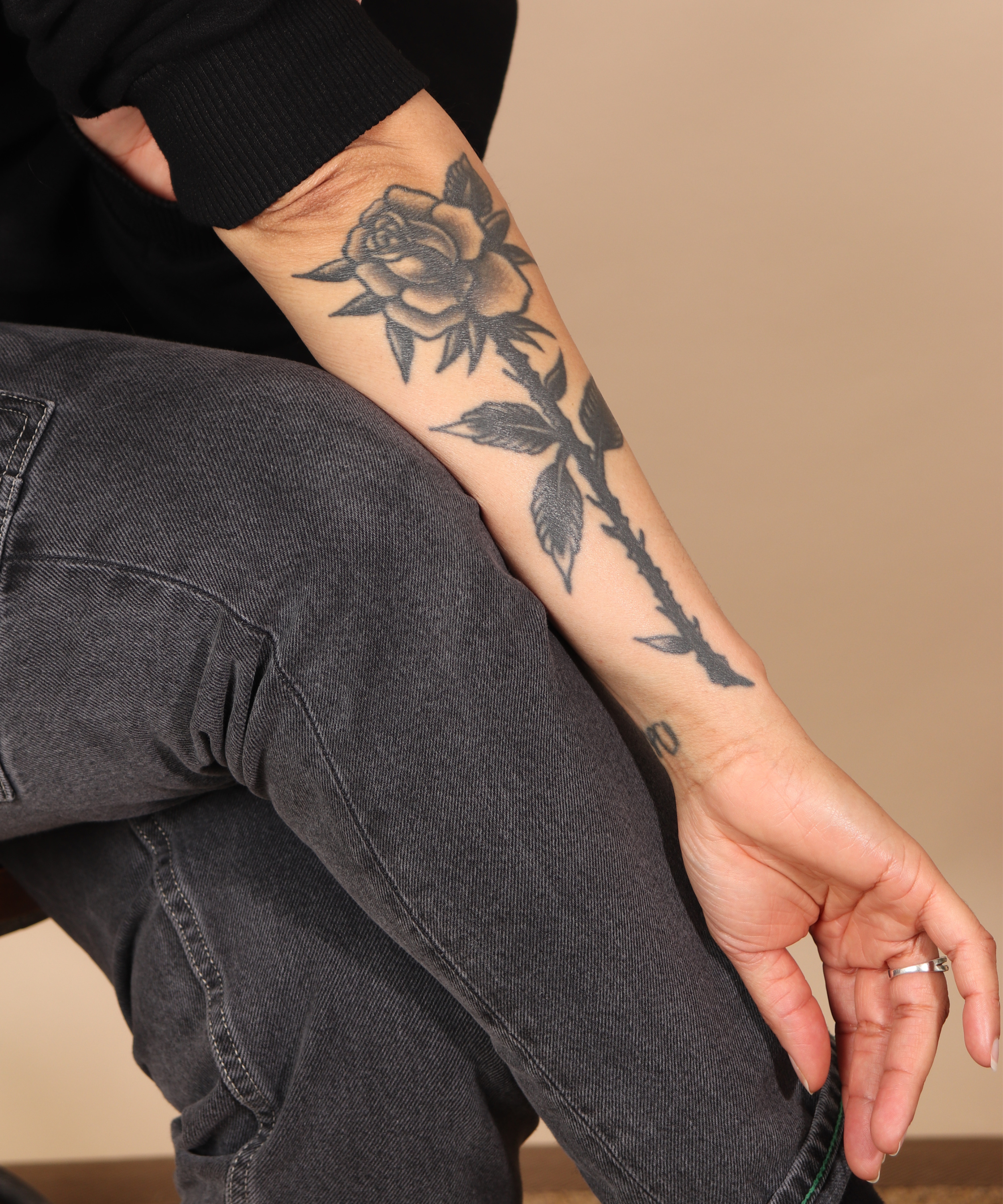 “The rose is a constant reminder of where I’ve come from. It’s something I’m forced to think about and remember when I see this tattoo.