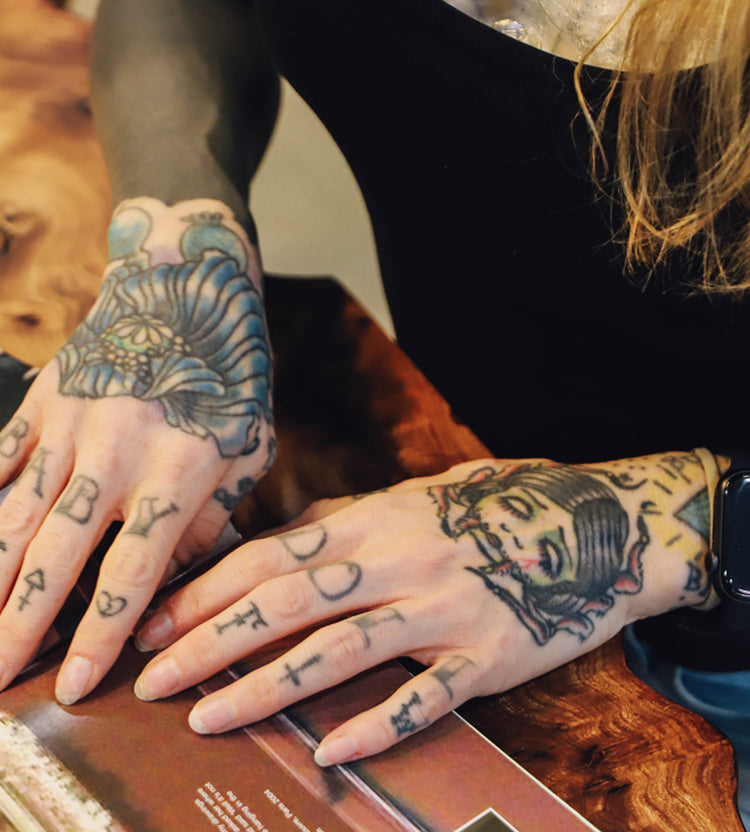 Tattoo ink hands
